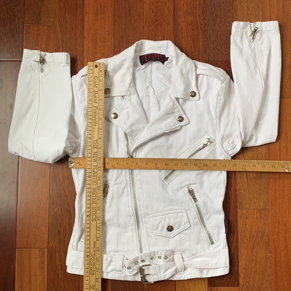 Tripp NYC man White Denim Moto Jacket - Picture 10 of 16